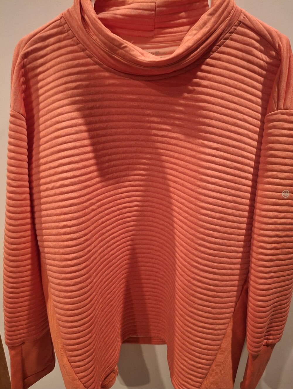 Eddie Bauer Ribbed Cowl Neck Sweater - Orange
